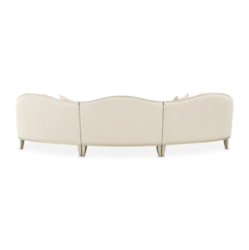 AICO Furniture Camellia Field RAF Loveseat Linen in Caramel - Visions in Furniture (La Mirada, CA)