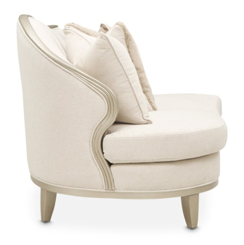AICO Furniture Camellia Field RAF Loveseat Linen in Caramel - Visions in Furniture (La Mirada, CA)