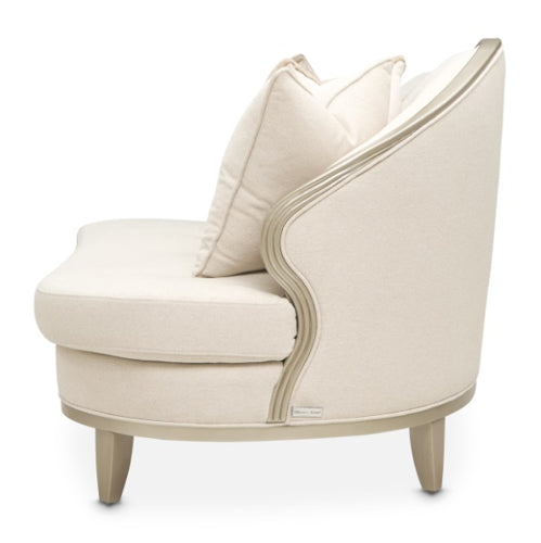 AICO Furniture Camellia Field RAF Loveseat Linen in Caramel - Visions in Furniture (La Mirada, CA)