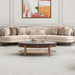AICO Furniture Camellia Field LAF Loveseat Linen in Warm Pecan - Visions in Furniture (La Mirada, CA)