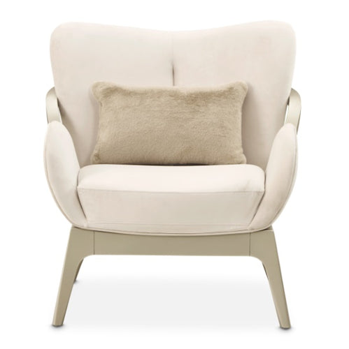 AICO Furniture Camellia Field Accent Chair Ivory in Caramel - Visions in Furniture (La Mirada, CA)