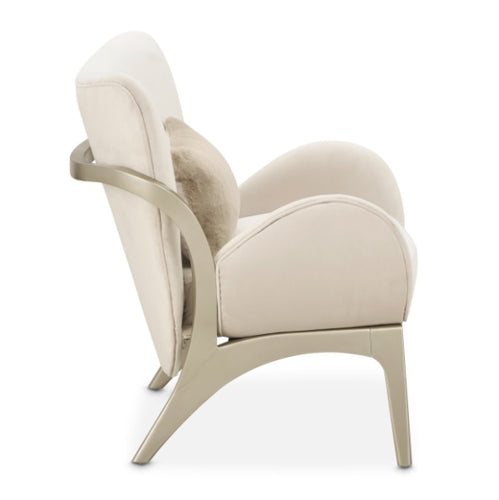 AICO Furniture Camellia Field Accent Chair Ivory in Caramel - Visions in Furniture (La Mirada, CA)