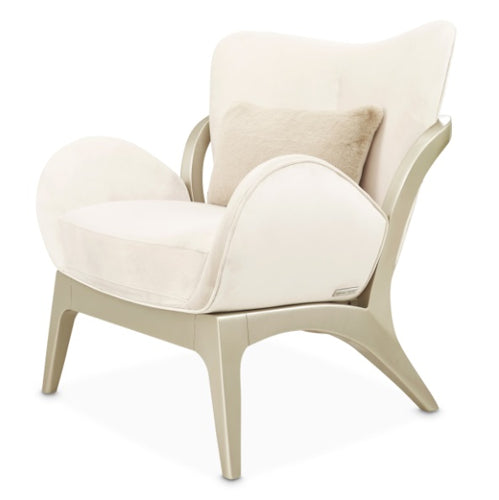 AICO Furniture Camellia Field Accent Chair Ivory in Caramel - Visions in Furniture (La Mirada, CA)