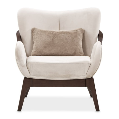 AICO Furniture Camellia Field Accent Chair Porchini in Warm Pecan - Visions in Furniture (La Mirada, CA)