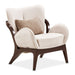 AICO Furniture Camellia Field Accent Chair Porchini in Warm Pecan - Visions in Furniture (La Mirada, CA)