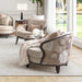 AICO Furniture Camellia Field Accent Chair Porchini in Warm Pecan - Visions in Furniture (La Mirada, CA)