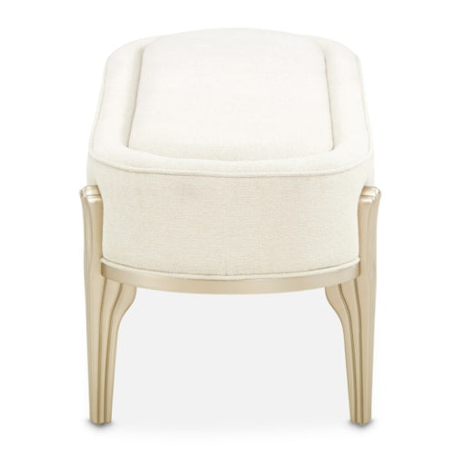 AICO Furniture Camellia Field Bench in Caramel - Visions in Furniture (La Mirada, CA)