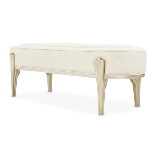 AICO Furniture Camellia Field Bench in Caramel - Visions in Furniture (La Mirada, CA)