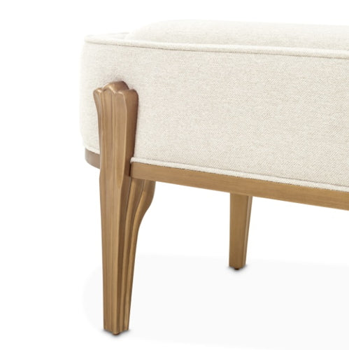 AICO Furniture Camellia Field Bench in Warm Pecan - Visions in Furniture (La Mirada, CA)
