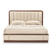 AICO Furniture Mason Park Queen Channel Tufted Bed in Umber - Visions in Furniture (La Mirada, CA)
