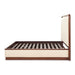 AICO Furniture Mason Park Queen Channel Tufted Bed in Umber - Visions in Furniture (La Mirada, CA)
