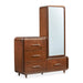 AICO Furniture Mason Park Offset Chest with Storage Mirror in Umber - Visions in Furniture (La Mirada, CA)