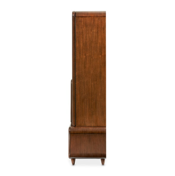 AICO Furniture Mason Park Offset Chest with Storage Mirror in Umber - Visions in Furniture (La Mirada, CA)