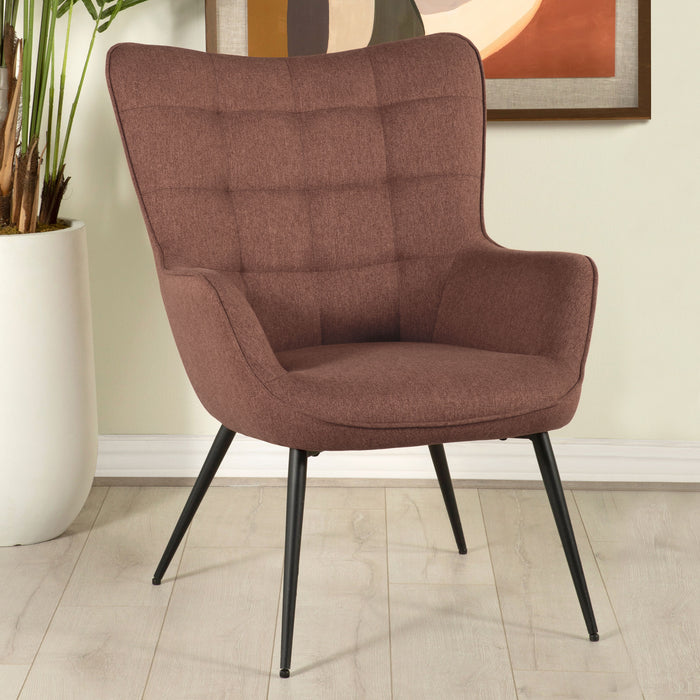 Isla Upholstered Flared Arms Accent Chair with Grid Tufted - Visions in Furniture (La Mirada, CA)