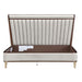 AICO Furniture Houston Queen Channel Tufted Bed in Walnut - Visions in Furniture (La Mirada, CA)
