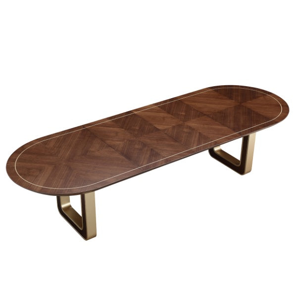 AICO Furniture Houston Oval Dining Table in Walnut - Visions in Furniture (La Mirada, CA)