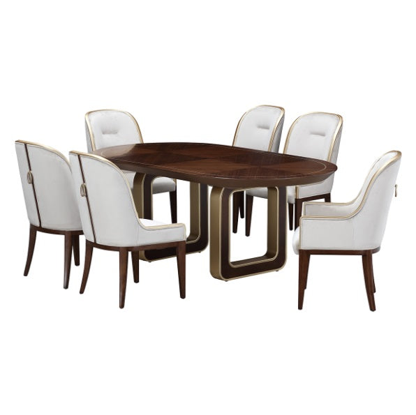 AICO Furniture Houston Oval Dining Table in Walnut - Visions in Furniture (La Mirada, CA)