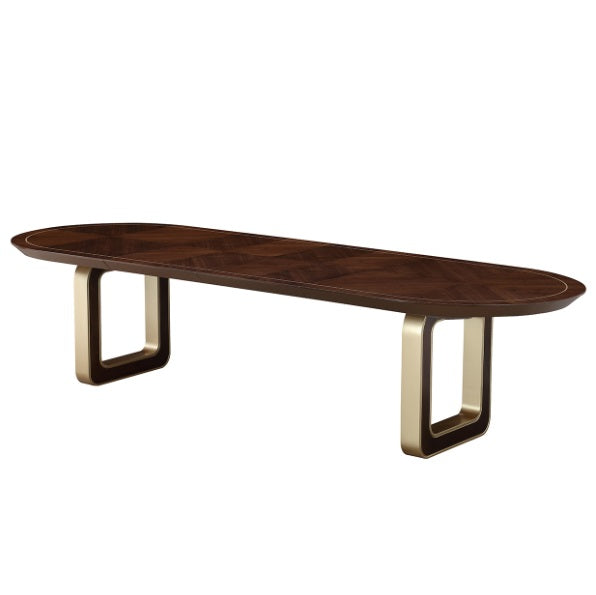 AICO Furniture Houston Oval Dining Table in Walnut - Visions in Furniture (La Mirada, CA)