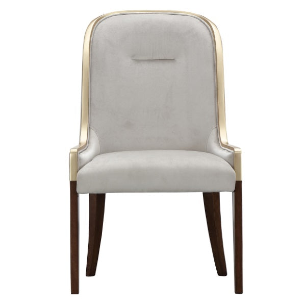 AICO Furniture Houston Assmebled Side Chair (Set of 2) in Walnut - Visions in Furniture (La Mirada, CA)