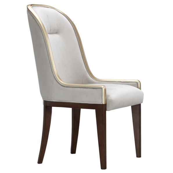 AICO Furniture Houston Assmebled Side Chair (Set of 2) in Walnut - Visions in Furniture (La Mirada, CA)