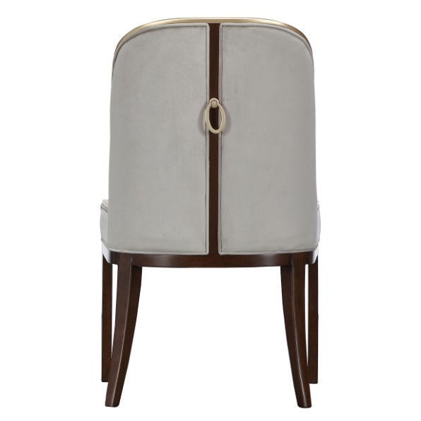 AICO Furniture Houston Assmebled Side Chair (Set of 2) in Walnut - Visions in Furniture (La Mirada, CA)