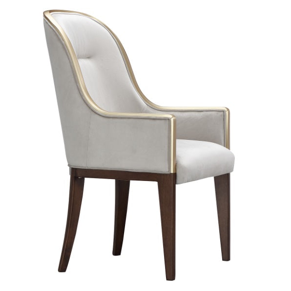 AICO Furniture Houston Assmebled Arm Chair in Walnut - Visions in Furniture (La Mirada, CA)