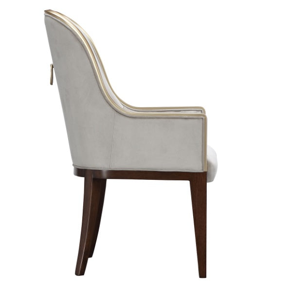AICO Furniture Houston Assmebled Arm Chair in Walnut - Visions in Furniture (La Mirada, CA)