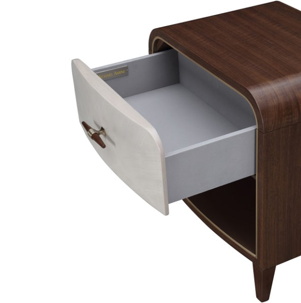 AICO Furniture Houston Small Nightstand in Walnut - Visions in Furniture (La Mirada, CA)