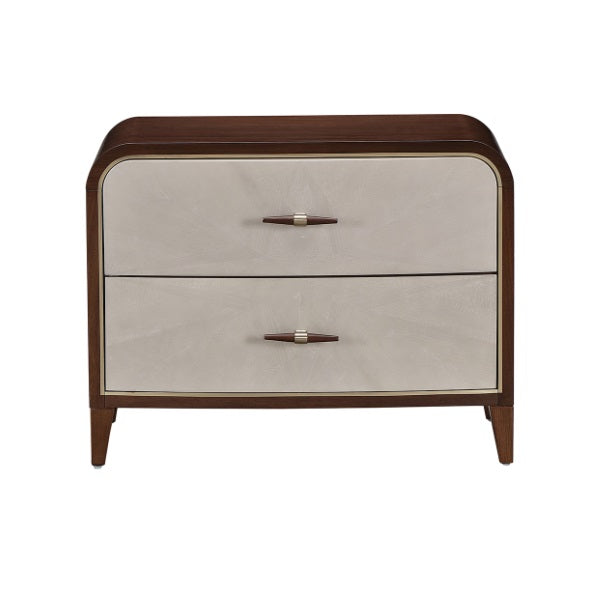 AICO Furniture Houston Large Nightstand in Walnut - Visions in Furniture (La Mirada, CA)