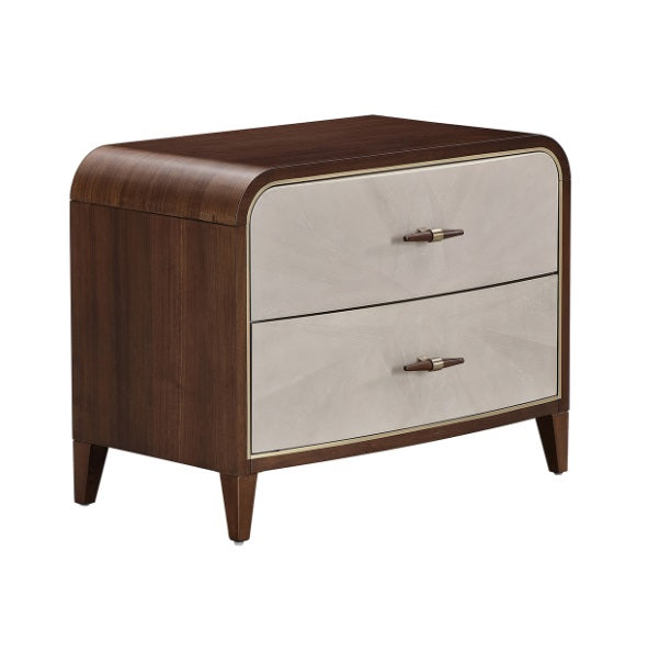 AICO Furniture Houston Large Nightstand in Walnut - Visions in Furniture (La Mirada, CA)