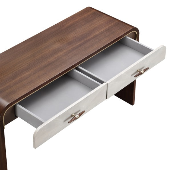 AICO Furniture Houston Vanity Desk in Walnut - Visions in Furniture (La Mirada, CA)
