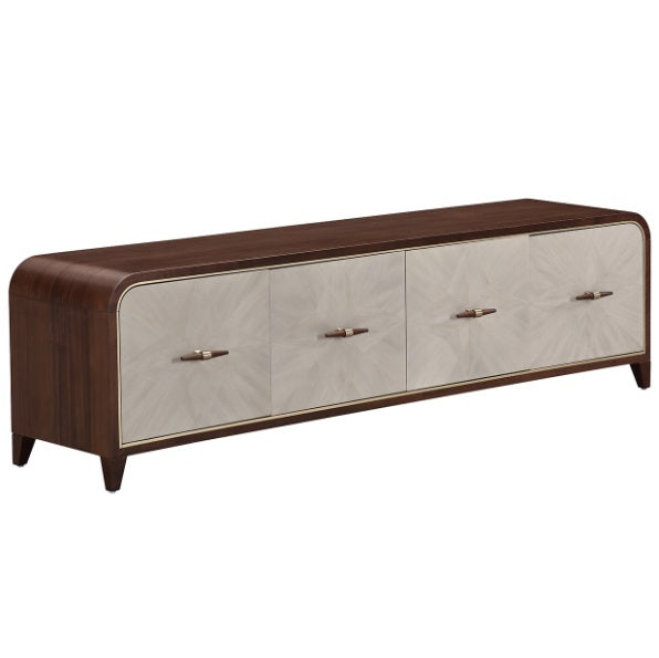AICO Furniture Houston Media Cabinet in Walnut - Visions in Furniture (La Mirada, CA)