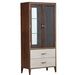 AICO Furniture Houston Display Cabinet in Walnut - Visions in Furniture (La Mirada, CA)