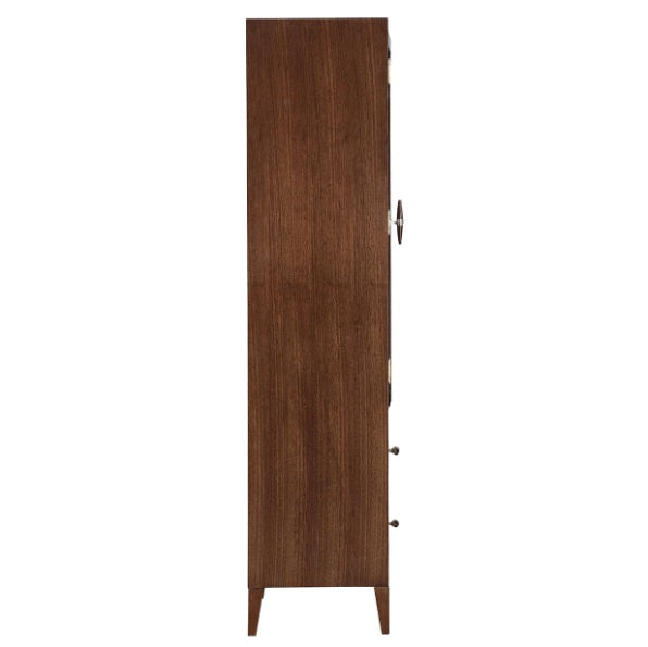 AICO Furniture Houston Display Cabinet in Walnut - Visions in Furniture (La Mirada, CA)