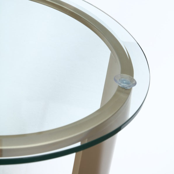 AICO Furniture Houston Chairside Table in Brushed Gold - Visions in Furniture (La Mirada, CA)