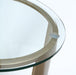 AICO Furniture Houston Chairside Table in Brushed Gold - Visions in Furniture (La Mirada, CA)