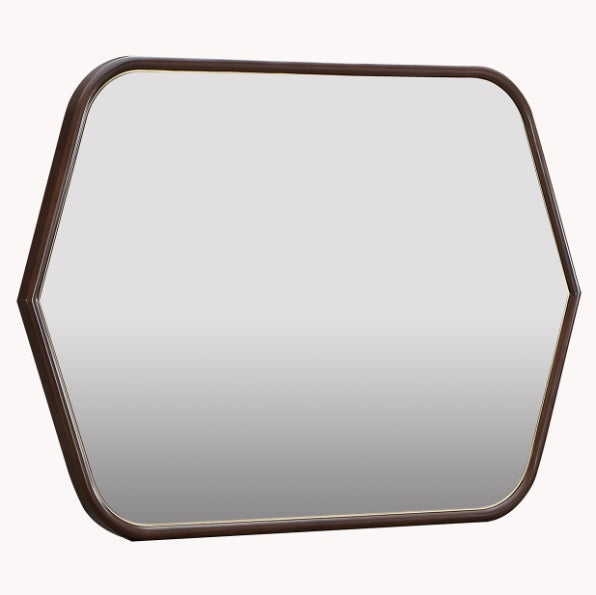 AICO Furniture Houston Wall Mirror in Walnut - Visions in Furniture (La Mirada, CA)