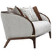 AICO Furniture Houston Sofa Pebble in Walnut - Visions in Furniture (La Mirada, CA)