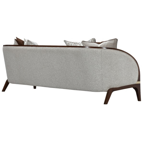 AICO Furniture Houston Sofa Pebble in Walnut - Visions in Furniture (La Mirada, CA)