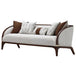 AICO Furniture Houston Sofa Pebble in Walnut - Visions in Furniture (La Mirada, CA)