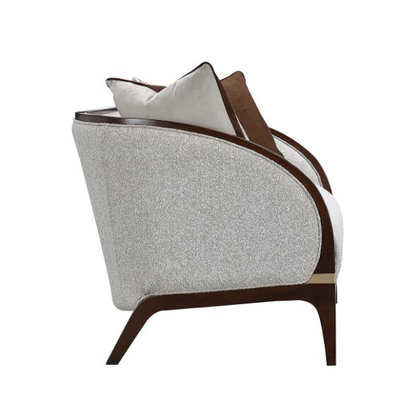 AICO Furniture Houston Loveseat Pebble in Walnut - Visions in Furniture (La Mirada, CA)