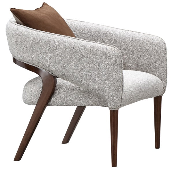 AICO Furniture Houston Accent Chair Pebble in Walnut - Visions in Furniture (La Mirada, CA)