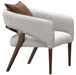 AICO Furniture Houston Accent Chair Pebble in Walnut - Visions in Furniture (La Mirada, CA)
