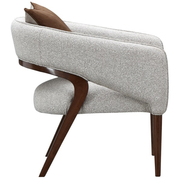 AICO Furniture Houston Accent Chair Pebble in Walnut - Visions in Furniture (La Mirada, CA)
