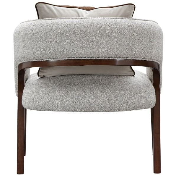 AICO Furniture Houston Accent Chair Pebble in Walnut - Visions in Furniture (La Mirada, CA)