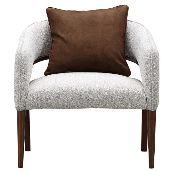 AICO Furniture Houston Accent Chair Pebble in Walnut - Visions in Furniture (La Mirada, CA)