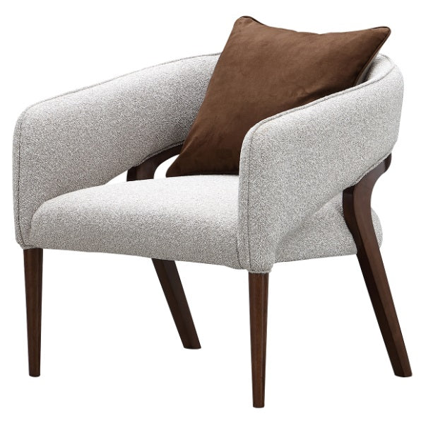 AICO Furniture Houston Accent Chair Pebble in Walnut - Visions in Furniture (La Mirada, CA)