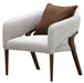 AICO Furniture Houston Accent Chair Pebble in Walnut - Visions in Furniture (La Mirada, CA)