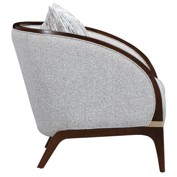 AICO Furniture Houston Matching Chair Pebble in Walnut - Visions in Furniture (La Mirada, CA)