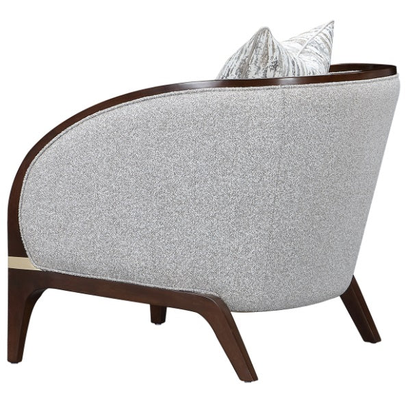 AICO Furniture Houston Matching Chair Pebble in Walnut - Visions in Furniture (La Mirada, CA)